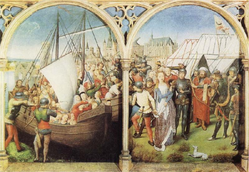 Hans Memling The Martyrdom of St Ursula's Companions and The Martyrdom of St Ursula Norge oil painting art